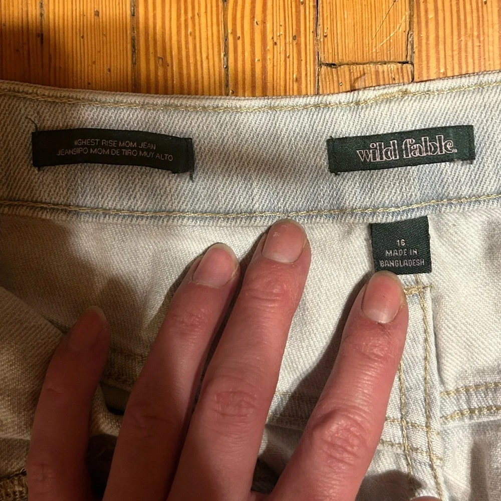 wild fable Light Blue Distressed high waisted mom Jeans